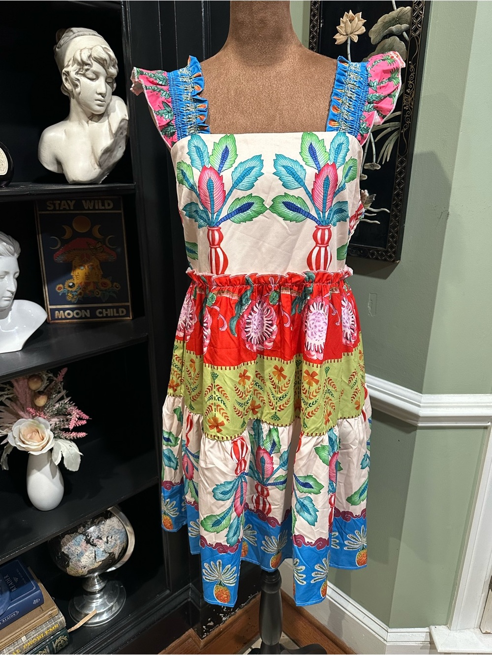 Shein Farm Rio Dupe Floral Cottagecore Dress – Size Small